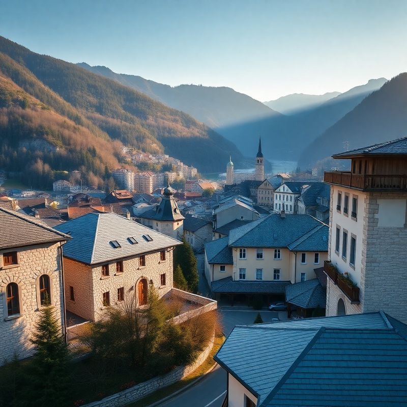 Zračni pogled na Velenje in Savinjsko dolino v poznem popoldnevu